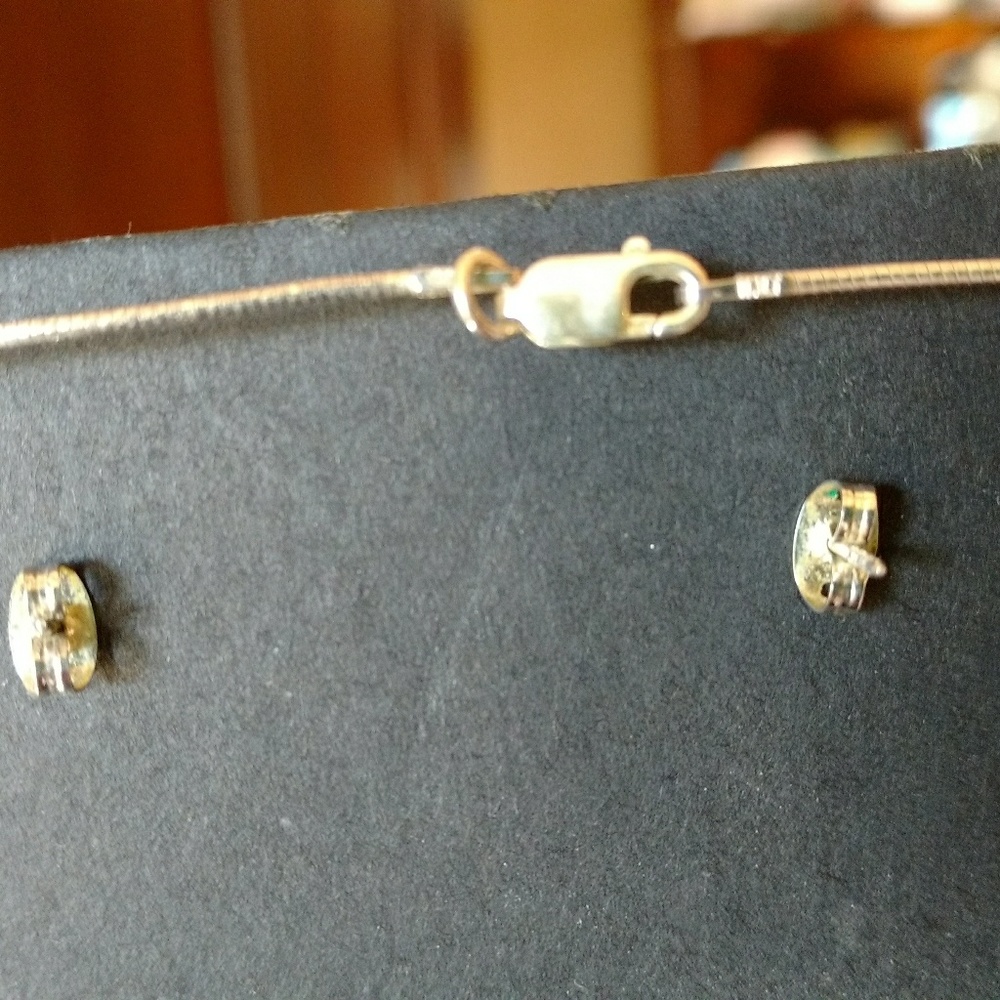 Sterling Silver Created Ruby Set - image 5